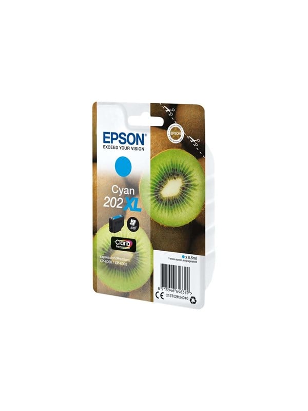 Epson 202 Høj Kapacitet Cyan Original Blækpatron Cyan