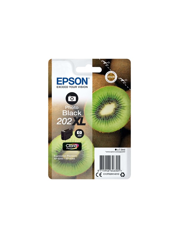 Epson 202 Høj Kapacitet Foto-sort Original Blækpatron Blækpatron Foto Sort