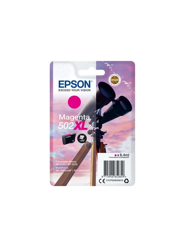 Epson 502 Høj Kapacitet Magenta Original Blækpatron Blækpatron Magenta