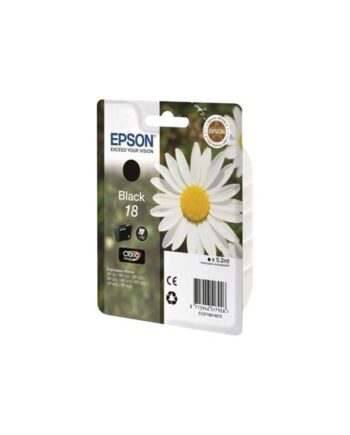 Epson 18 Ink Cartridge Black Blækpatron Sort