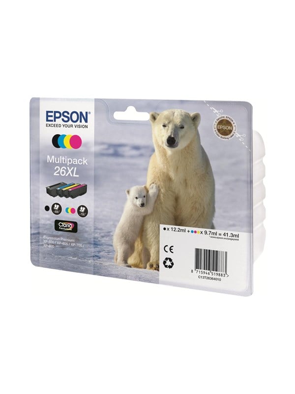 Epson 26 Ink Cartridge Multi Cmyk Blækpatron Cyan