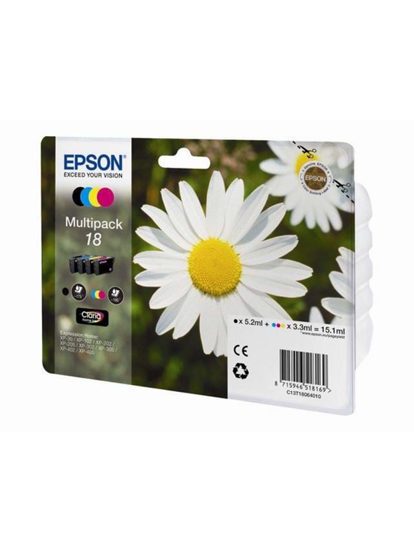 Epson 18 Ink Cartridge Multi Cmyk Blækpatron Cyan