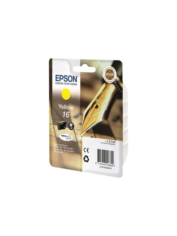 Epson 16 Ink Cartridge Yellow Blækpatron Gul