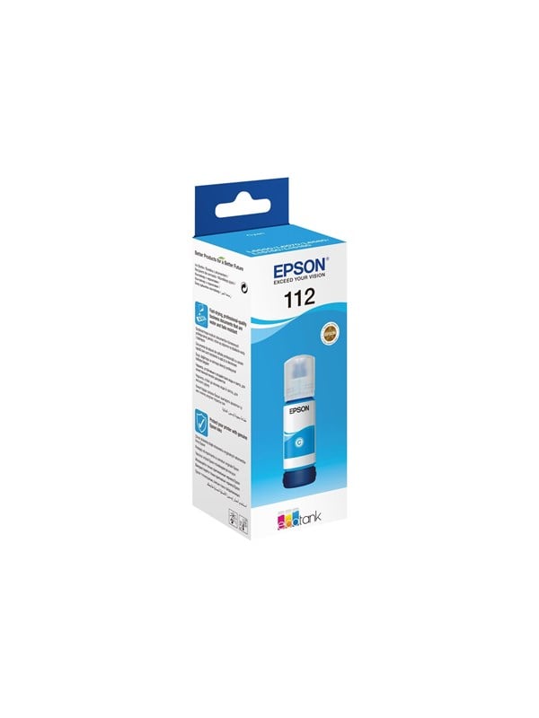 Epson Ink 112 Ecotank Pigment Cyan Bottle Blækrefill Cyan