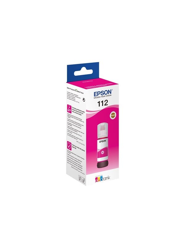 Epson Ink 112 Ecotank Pigment Magenta Bottle Blækrefill Magenta