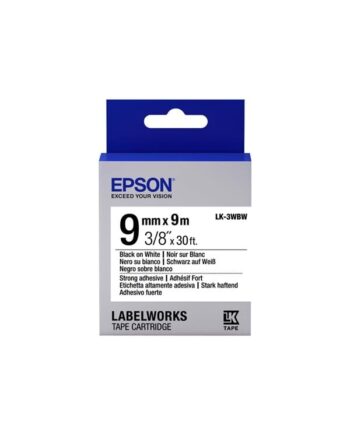 Epson Lk-3wbw Label Cartridge Strong Adhesive Black White 9mm  9m