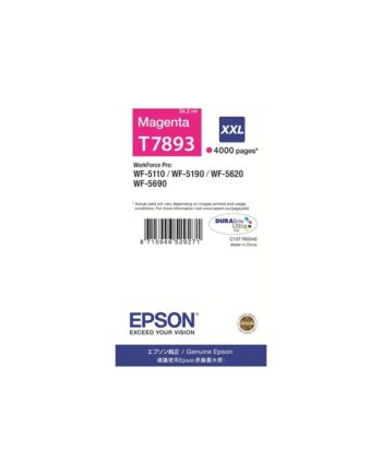 Epson 7893 Magenta Ink     T7893  Blækpatron Magenta