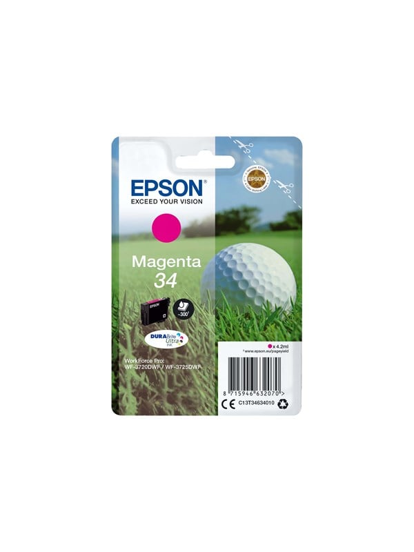 Epson 34 Magenta Original Blækpatron Blækpatron Magenta