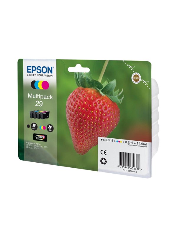 Epson 29 Multipack Black Yellow Cyan Magenta Ink Blækpatron Cyan