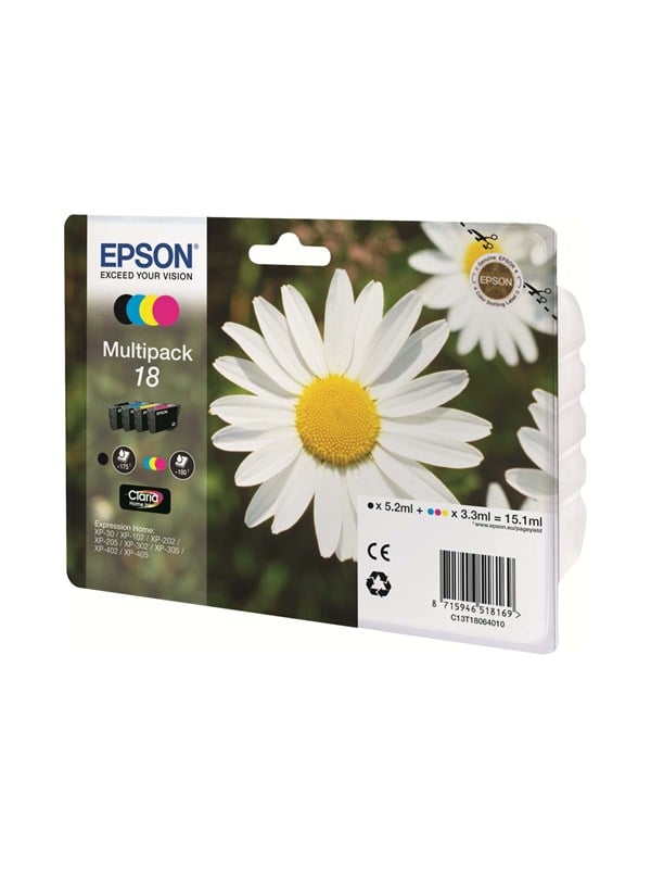 Epson 18 Multipack Blækpatron Cyan