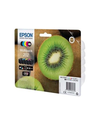 Epson 202 Multipack   Pakker Sort Gul Cyan Magenta Foto-sort Original Blækpatron Blækpatron Cyan