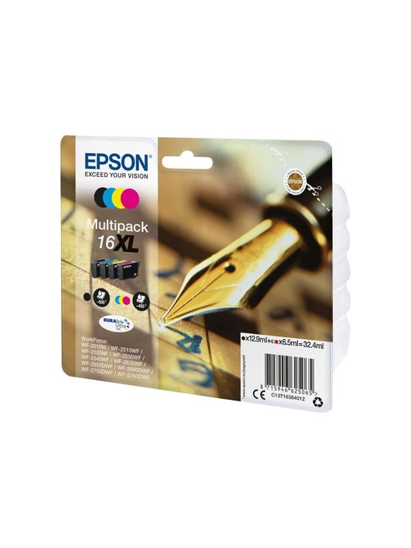 Epson 16 Multipack Pakker Sort Gul Cyan Magenta Original Blækpatron Blækpatron Cyan