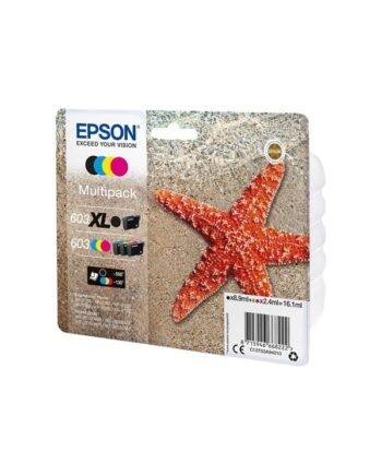 Epson 603 Multipack  -pack Black Yellow Cyan Magenta Original Ink Cartridge Blækpatron Cyan