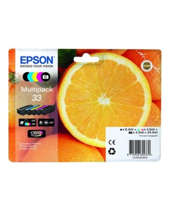 Epson 33 Multipack  -pack  Black Yellow Magenta Cyan Photo-black  Blækpatron Cyan