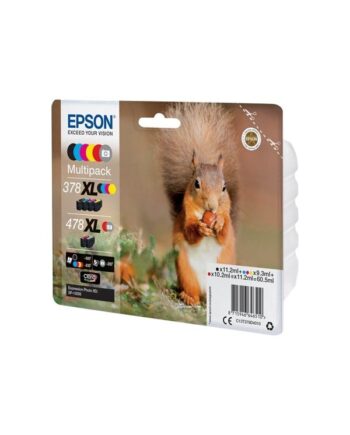 Epson 378    478  Multipack  -pack Ink  Grey Black Yellow Cyan Magenta Red  Blækpatron Multicolor