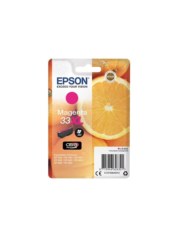 Epson 33 Original Magenta Ink Blækpatron Magenta