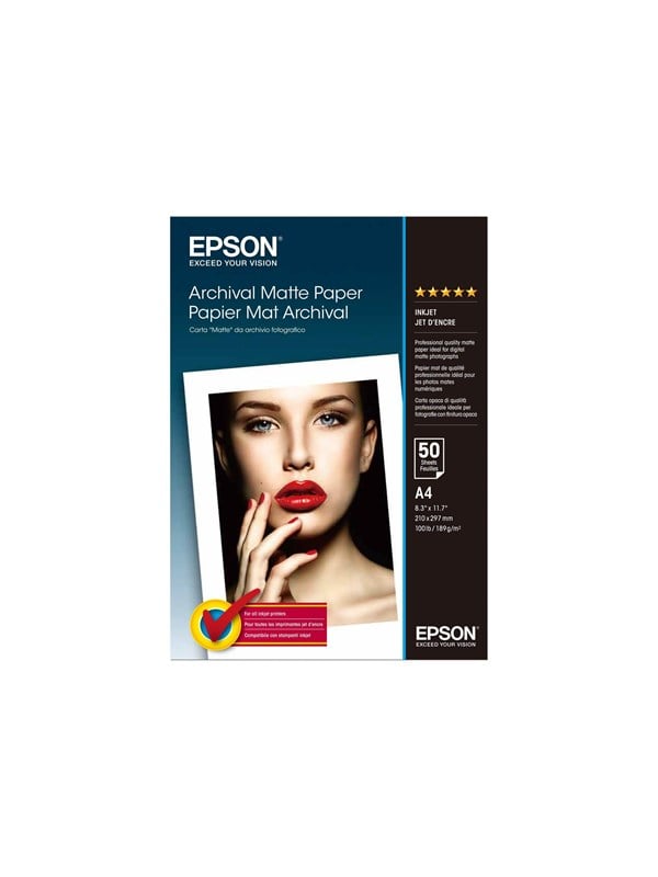 Epson Papir A4 Mat Arkiv 50 Ark