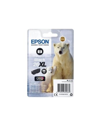 Epson 26  Photo Black Ink Blækpatron Foto Sort
