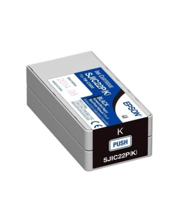 Epson Sjic22p    Black Ink Blækpatron Sort