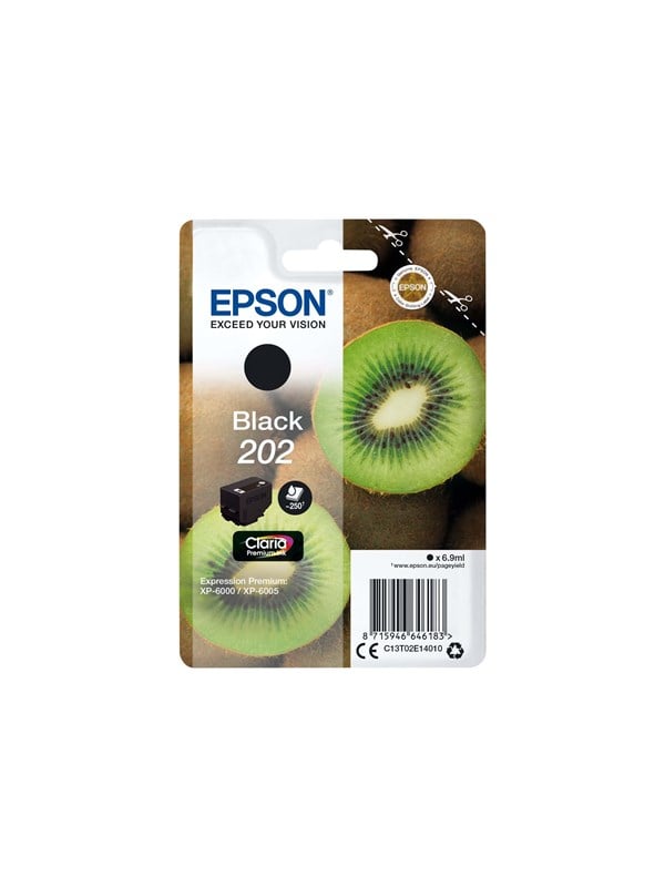 Epson 202 Sort Original Blækpatron Blækpatron Sort