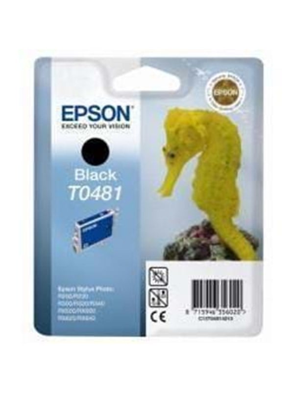 Epson T0481 Black Blækpatron Sort
