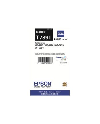 Epson T7891 Black Ink     T7891  Blækpatron Sort