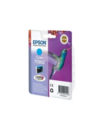 Epson T0802 Cyan Ink Blækpatron Cyan