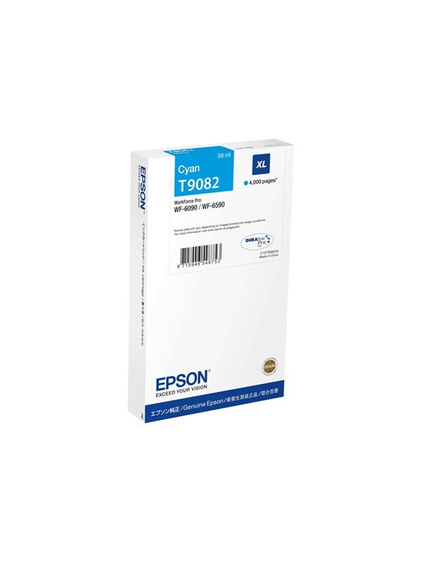 Epson T9082 Cyan Ink T9082 Blækpatron Cyan