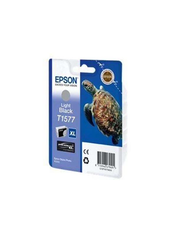 Epson T1577 Ink Cartridge Light Black Blækpatron Lys Sort