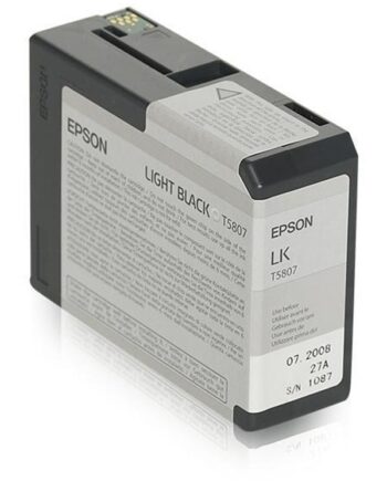 Epson T5807 Light Black Blækpatron Lys Sort