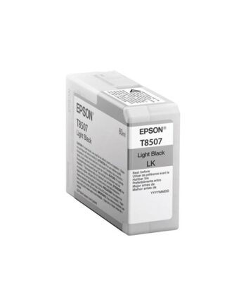 Epson T8507 Light Black Ink Blækpatron Lys Sort