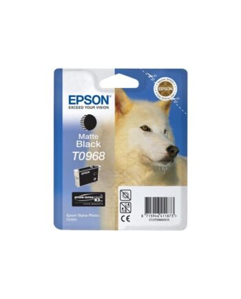 Epson T0968 Matte Black Ink Blækpatron Mat Sort