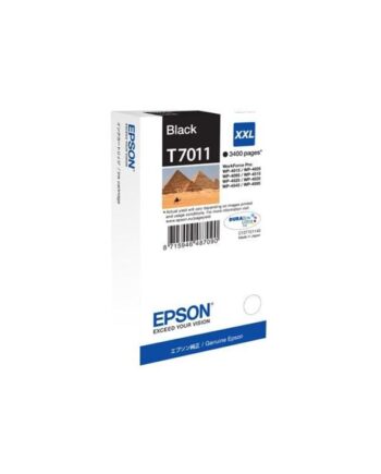 Epson T7011    Ink Cartridge Black Blækpatron Sort
