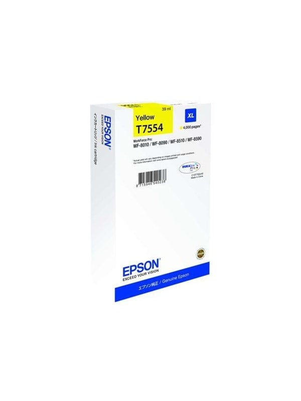 Epson T7554 Yellow Ink T7554 Blækpatron Gul