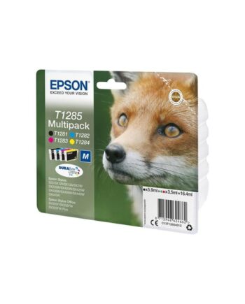 Epson T1285  -pack Black Yellow Cyan Magenta Blækpatron Cyan