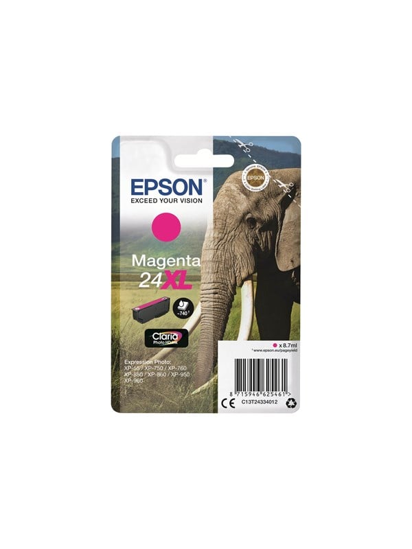 Epson 24xl High Capacity Magenta Ink Blækpatron Magenta