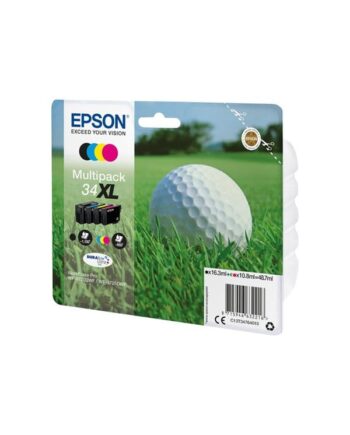 Epson 34   -pack  Black Magenta Cyan Yellow  Ink Blækpatron Cyan