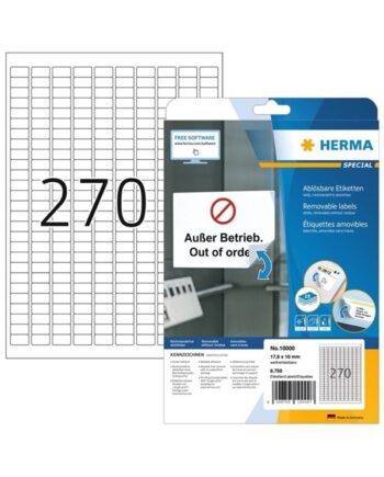 Herma Removable Labels 17 8x10 25 Sheets Din
