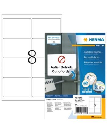 Herma Removable Labels 99 1x67   100 Sheets Din A4
