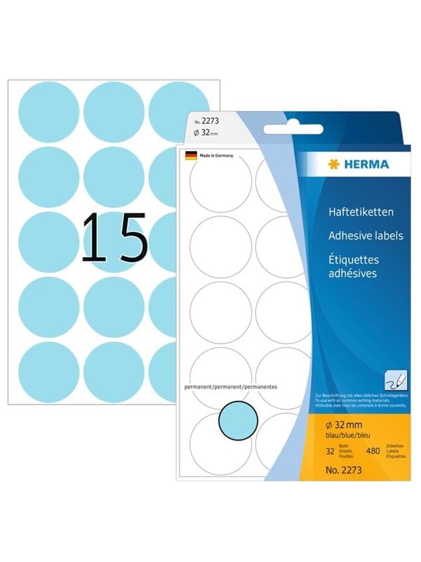 Herma Round Labels 480 Label 32 Mm Round