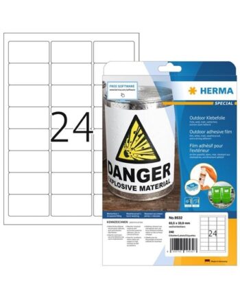 Herma 9532   Weatherproof Outdoor Film Labels A4
