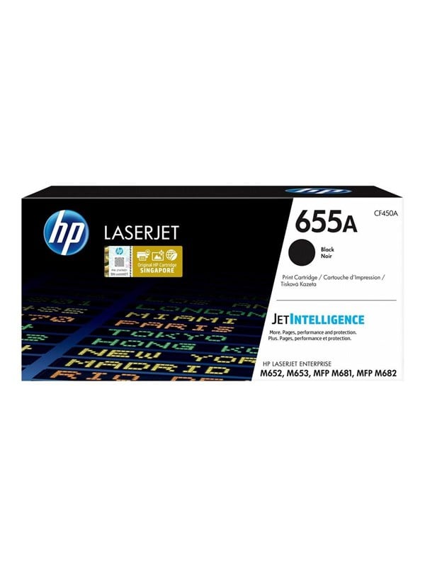 Hp 655a Cf450a Black Toner Lasertoner Sort