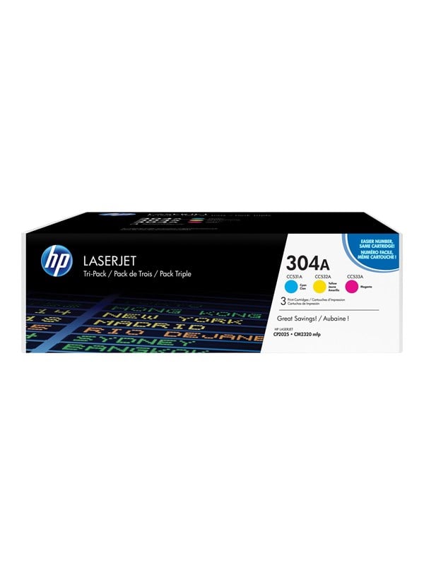 Hp 304a Cf372am -pack Yellow Cyan Magenta Toner Lasertoner Cyan