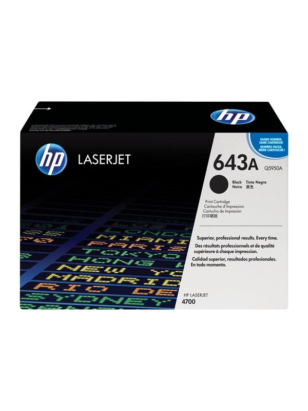 Hp 643a Q5950a Black Toner Lasertoner Sort