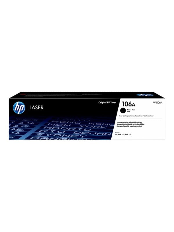 Hp 106a W1106a Black Toner Lasertoner Sort