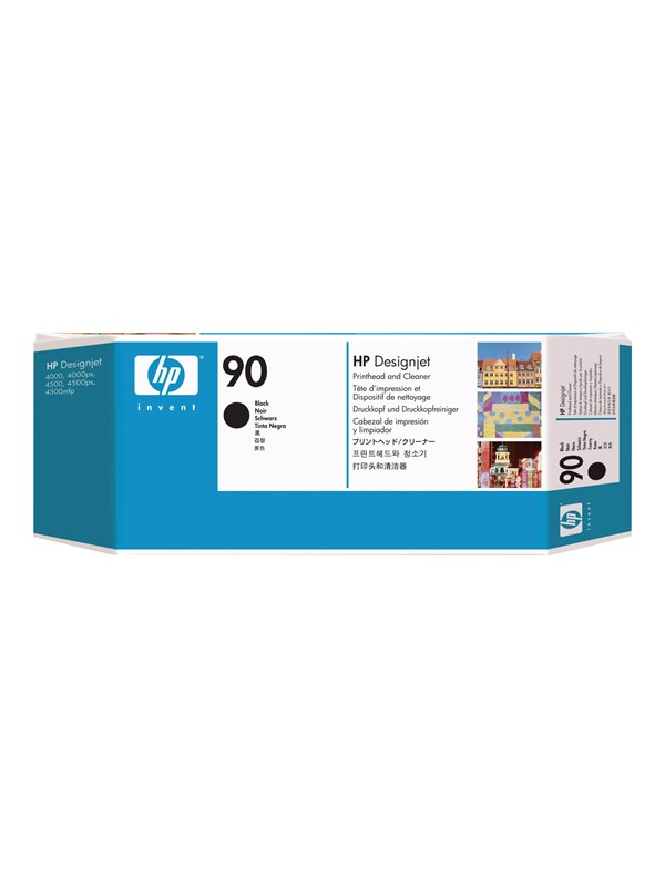 Hp 90 C5054a Printhead Cleaner Black Printhoved Med Renser Sort
