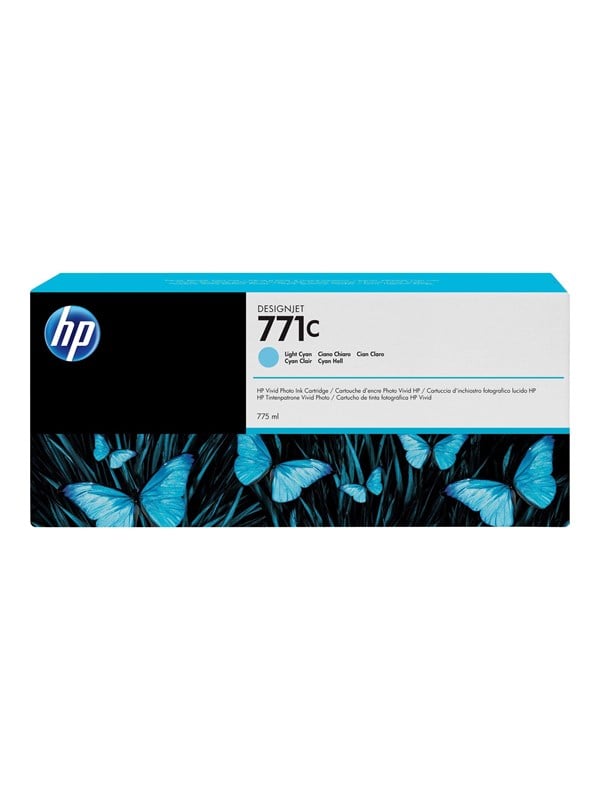 Hp 771c B6y12a Light Cyan Ink Blækpatron Lys Cyan