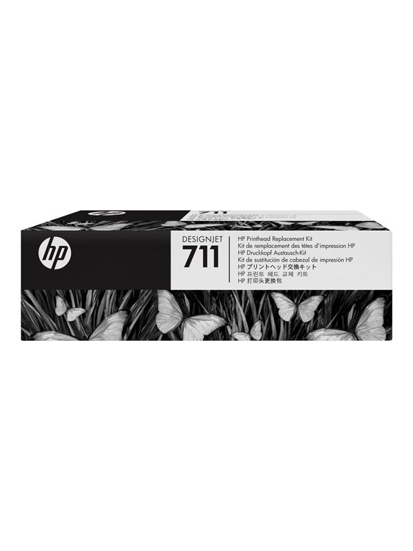 Hp 711 C1q10a Printhead Black Cyan Yellow Magenta Printhoved Cyan
