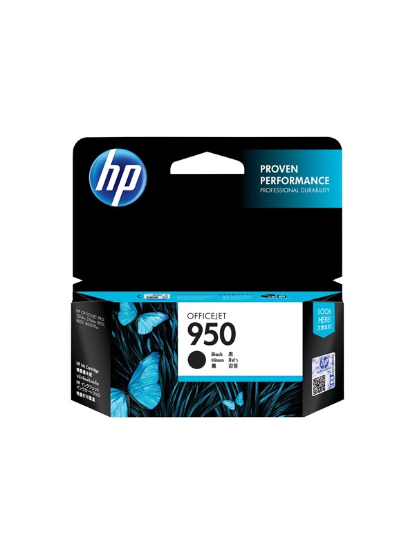 Hp 950 Cn049ae Black Ink Blækpatron Sort