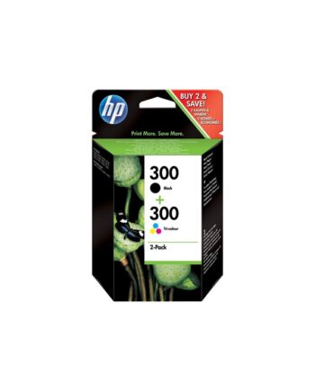 Hp 300   Cn637ee Combo Pack Black  Cyan Magenta Cyan  Ink Blækpatron Dye-based Tricolor